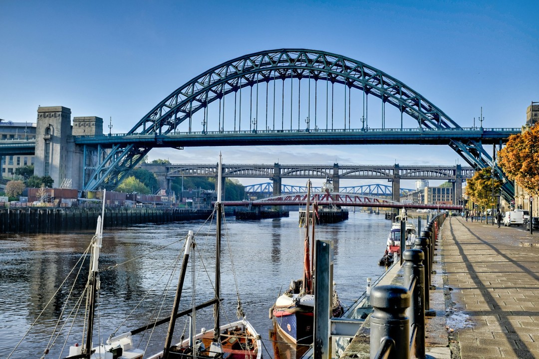 An image of the River Tyne in Newcastle with the Tyne Bridge in the background. Photo by Ian Ward.